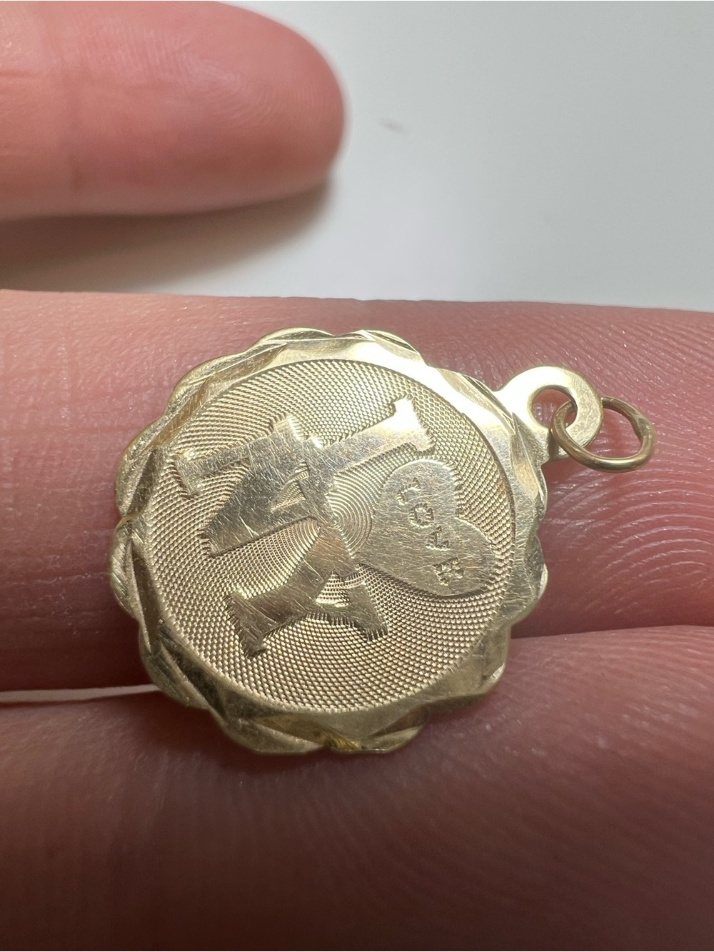 14k yellow gold I love New York Pendant - Picture 7 of 15
